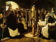 carl gustaf hellqvist Gustaf Vasa anklagar biskop Peder Sunnanvader infor domkapitlet i Vasteras oil painting reproduction